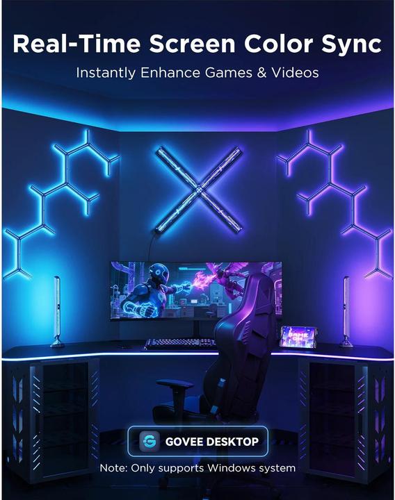 Produktbild Govee Smart Gaming Light Bars Pro (RGBIC, 44 cm, Indoor)