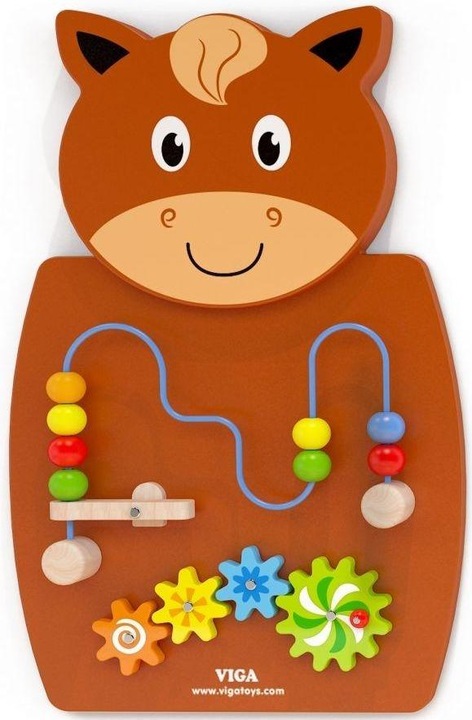Viga Toys 50678 Sensoryczna tablica manipulacyjna - konik