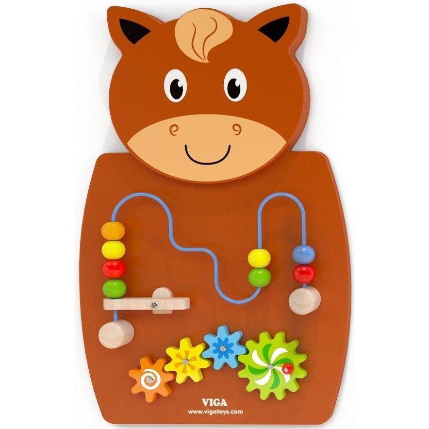 Viga Toys 50678 Sensoryczna tablica manipulacyjna - konik