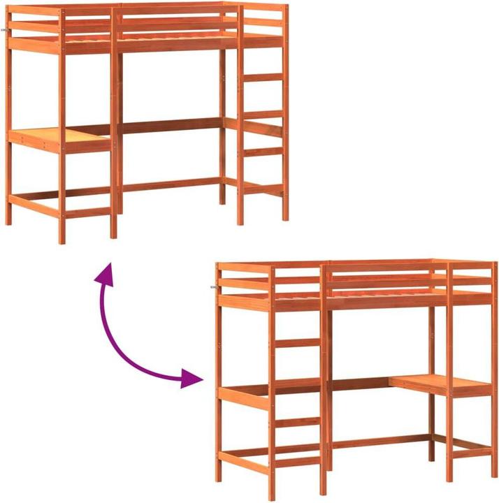 Image du produit vidaXL Hochbett (90 x 200 cm)