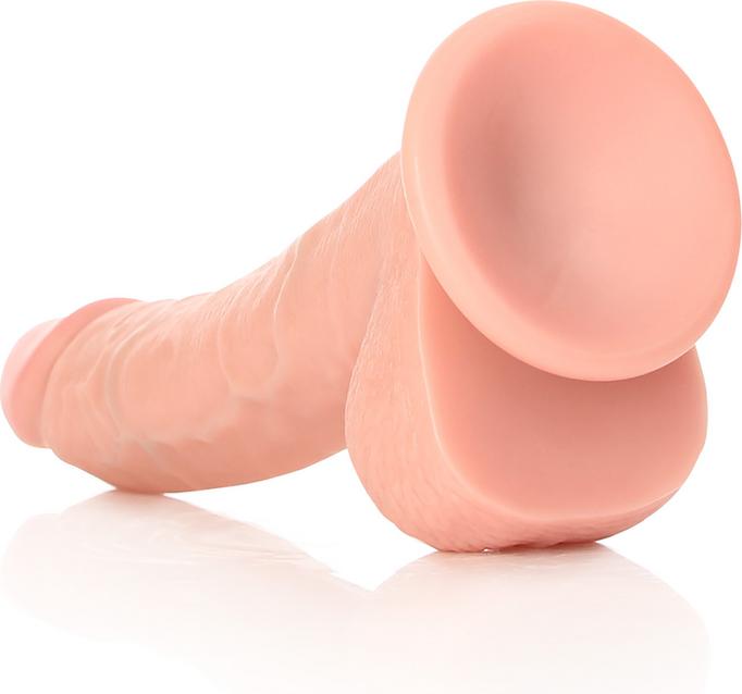 Actual product image RealRock Curved Realistic Dildo with Balls and Suction Cup