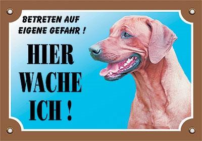 Actual product image Nobby Warning sign Rhodesian Ridgeback