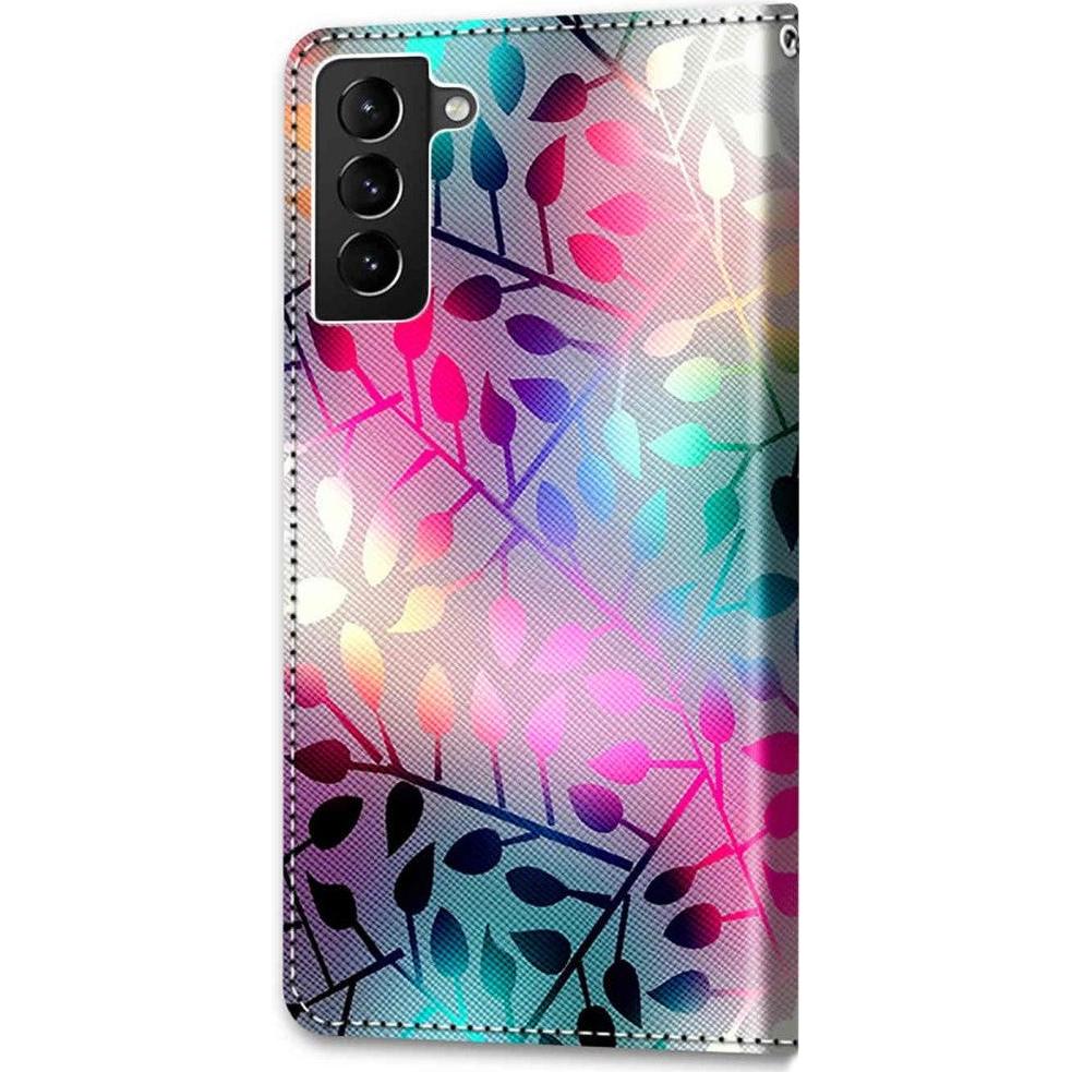 Thumbnail - Cover-Discount Galaxy S22+ - Leder Hülle Etui Blätter (Samsung Galaxy S22+), Smartphone Hülle