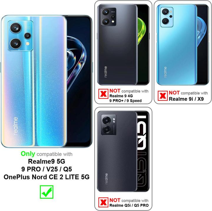Produktbild Cadorabo Flower Book Hülle für Realme 9 5G / 9 PRO / V25 / Q5 / OnePlus Nord CE 2 LITE 5G (Realme 9 Pro+, Vivo V25, OnePlus Nord CE 2 Lite 5G)