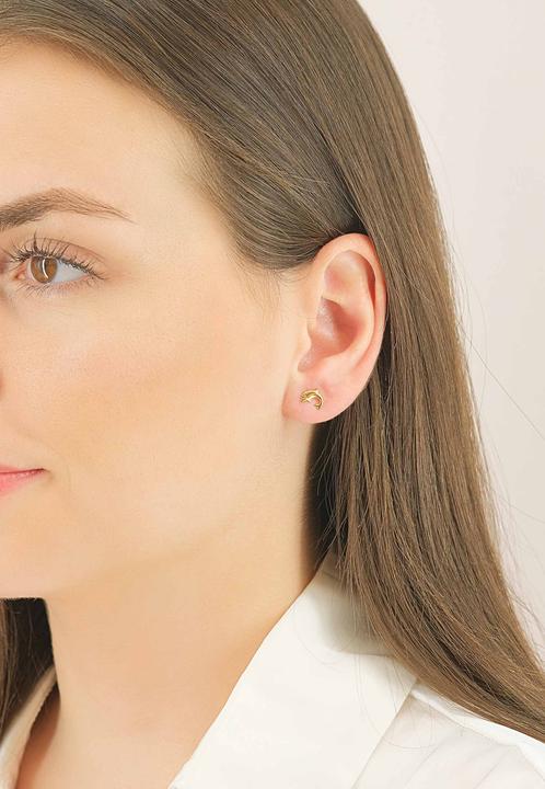 Image du produit Muau Stud earrings or jaune 750, 8x9mm (Or jaune)