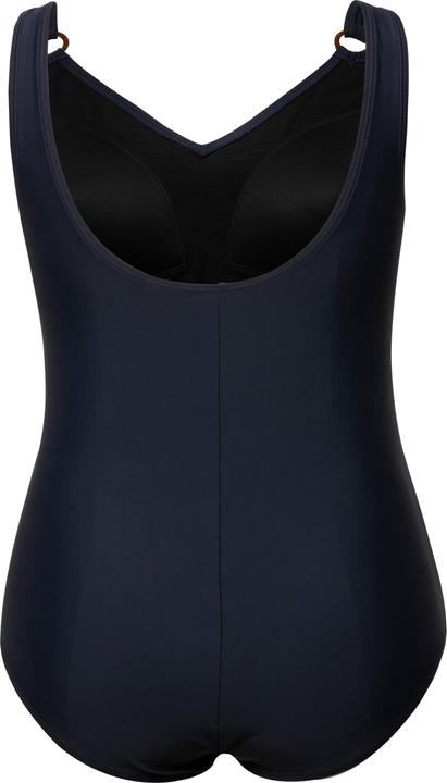 Actual product image Ulla Popken Ring Detail Ruched One Piece Swimsuit (62)