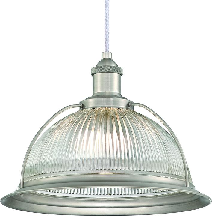 Immagine prodotto Westinghouse Lampada a sospensione in nichel retrò e vetro trasparente con 1 lampada (E27)