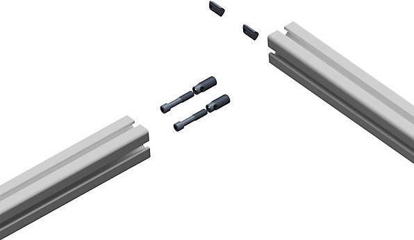 Actual product image Bedrunka & hirth workalu® aluminium workbench with system structure, one-sided (125 cm, 60 cm)