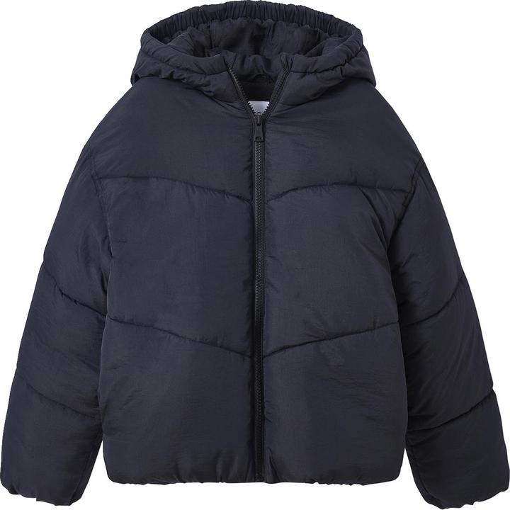 Actual product image Jonen Kurze Mädchen Steppjacke mit Kapuze (128)