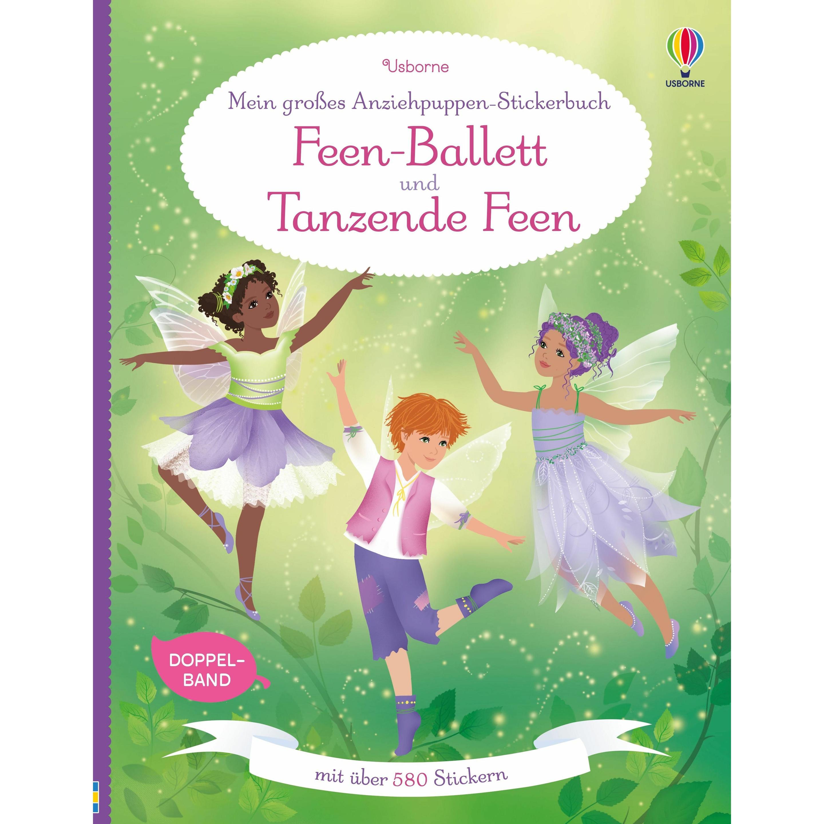 Thumbnail - Usborne Publishing, Sticker, Mein grosses Anziehpuppen-Stickerbuch: Feen-Ballett und Tanzende Feen
