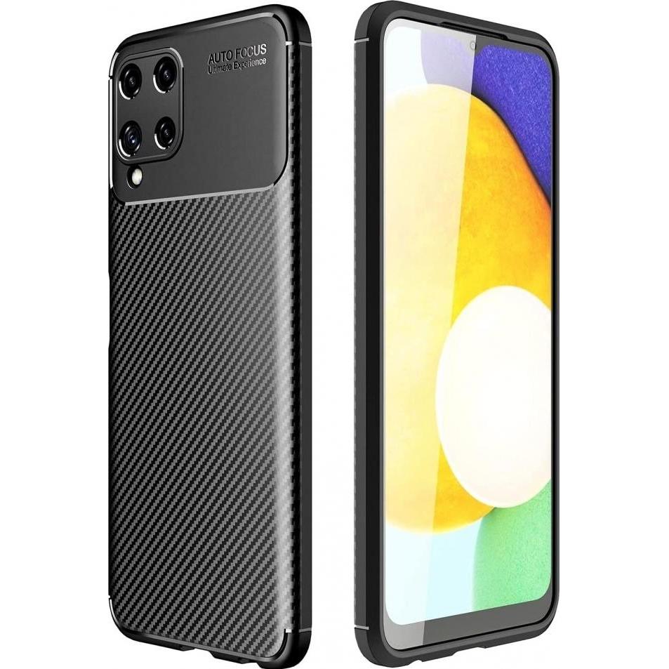 Thumbnail - Screenguard Samsung Galaxy A22 4G Hülle Carbon Design TPU Case (Samsung Galaxy A22), Smartphone Hülle, Schwarz