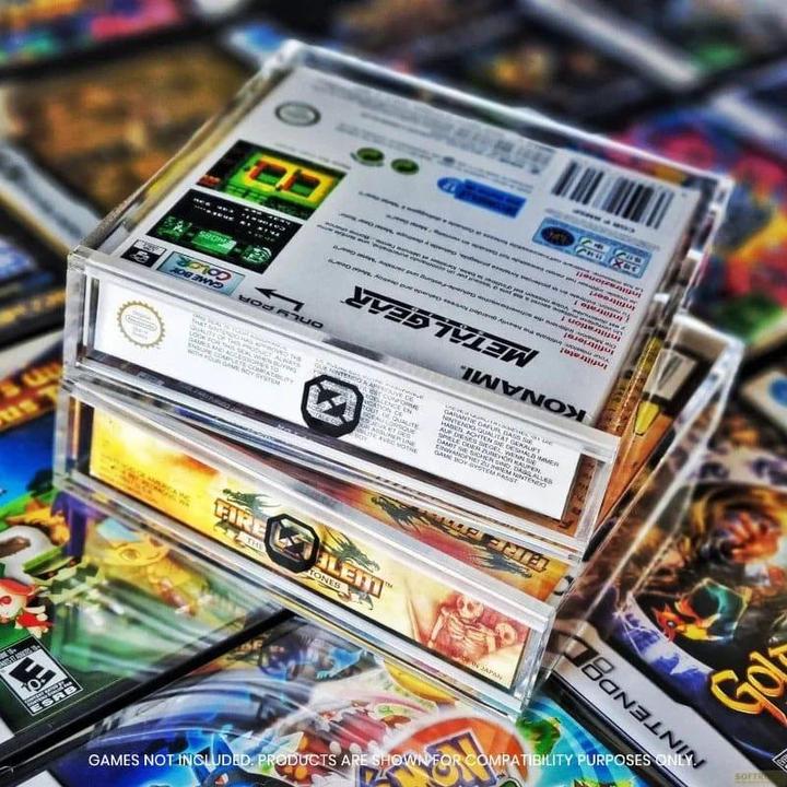 Actual product image Evoretro Acrylic case 2-pack for Gameboy/Gameboy Advance games (DSi XL)