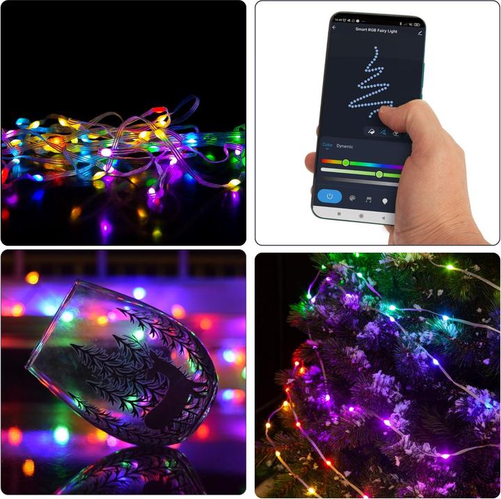 Actual product image Vellight TUYA LED - 7.5 m - 75 multicoloured lamps - transparent wire - smart (7.50 m)