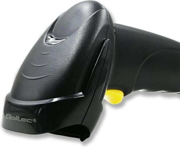 Actual product image Qoltec 1D Laser Barcode Scanner | USB | Black (1D barcodes)