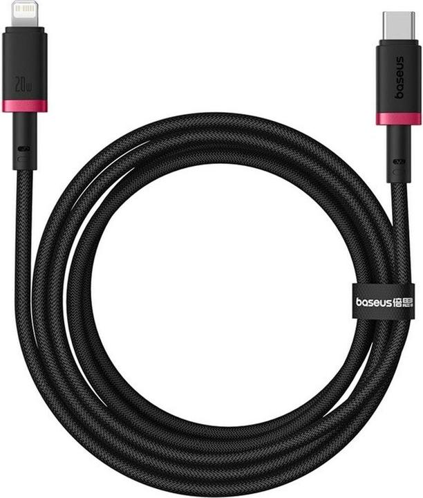 Produktbild Baseus Dura Typ-C-Schnellladekabel für iP 20 W 2 m Schwarz Rot (2 m, 20 W)