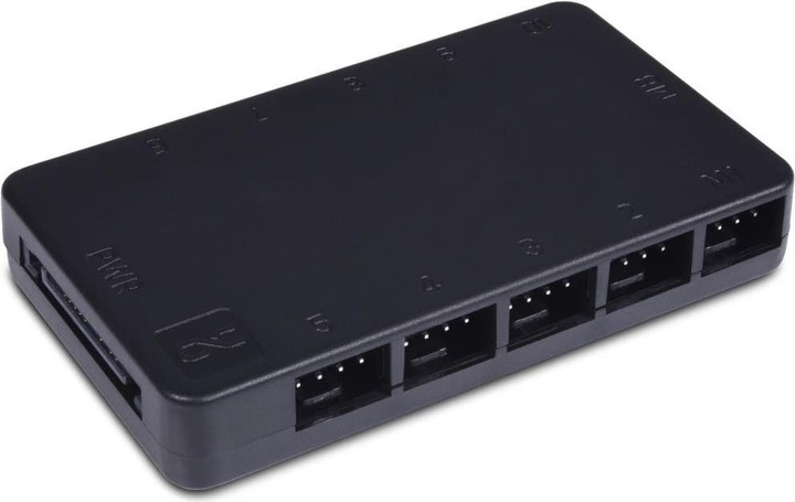 Actual product image Alphacool Core 10x 4-Pin PWM Splitter - black (10 Fan)
