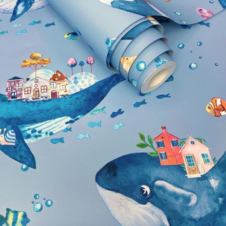 Actual product image Holden Décor Whale Wallpaper (53 x 1000 cm)