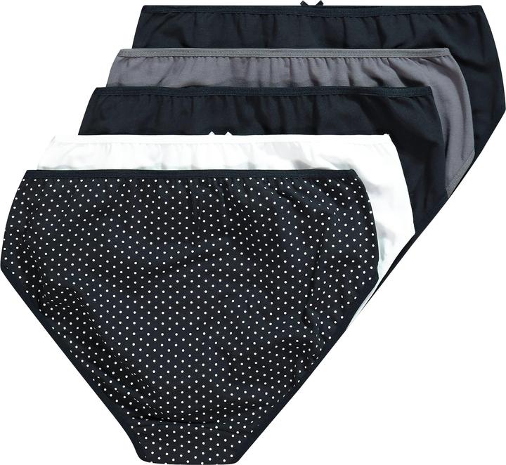 Produktbild Ulla Popken Midislips, 5er-Pack, Punkte/einfarbig (60)