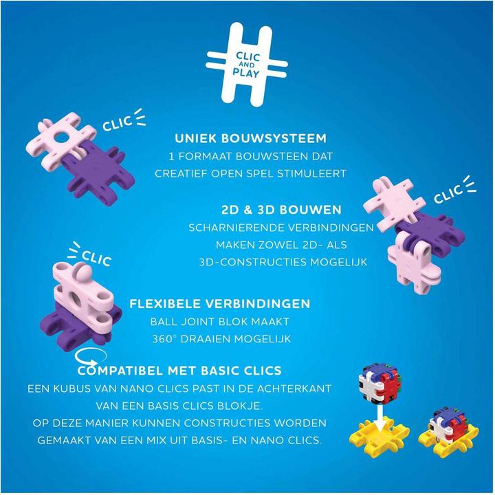 Productafbeelding Clics Nano – K3 Builders Baukasten – 190-teilig.
