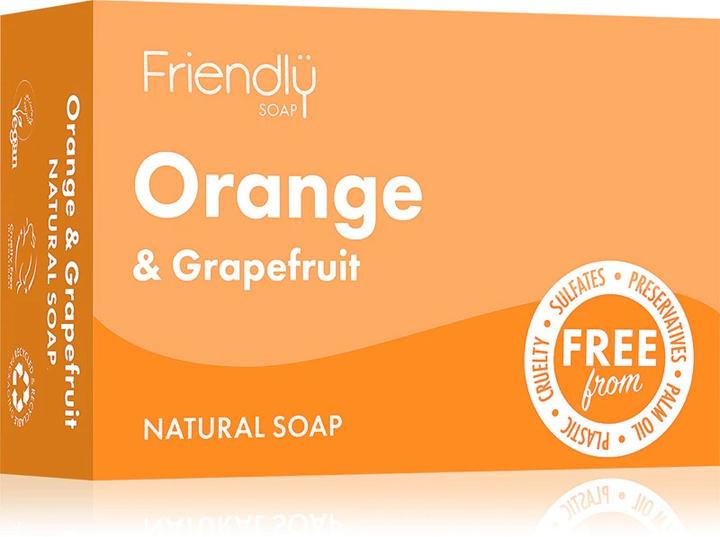 Produktbild Friendly Soap Natural Handmade Orange and Grapefruit Soap (95 g)