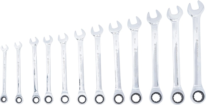 Produktbild BGS Ratschenring-Maulschlüsselsatz (8 mm, 9 mm, 10 mm, 11 mm, 12 mm, 13 mm, 14 mm, 15 mm, 16 mm, 17 mm, 18 mm, 19 mm)