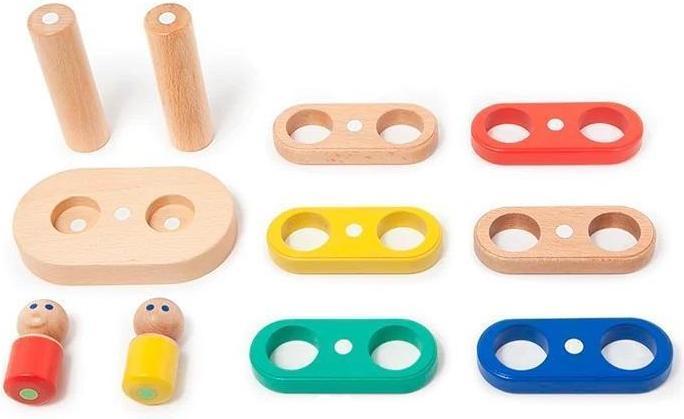 Actual product image Tegu Baby Big Magnetic Stacker 12 parts