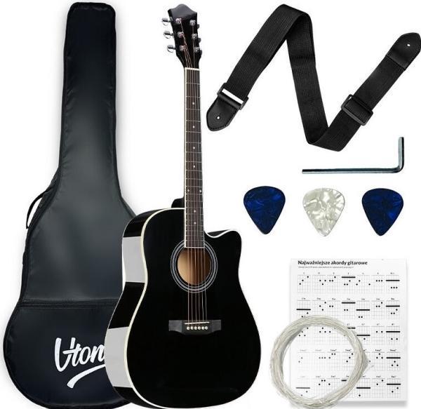 No Name V-TONE AG TWO BK 4/4 Westerngitarre Schwarz (Westerngitarre)