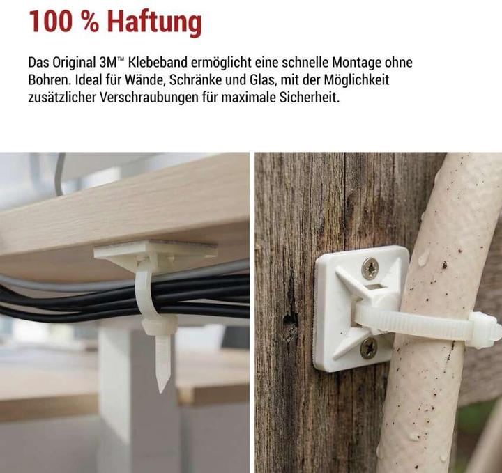 Produktbild Emos Selbstklebende Basis 20×20, weiss, 25 Stk