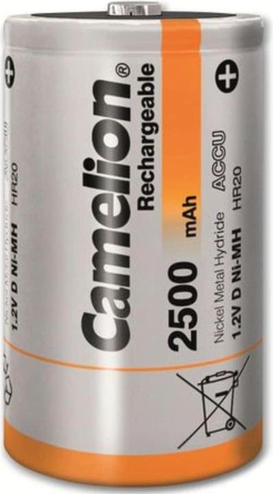 Actual product image Camelion 17025220 - Rechargeable battery - nickel metal hydride (NiMH) - 1.2 V - 2 pieces (2 pcs., D, 2500 mAh)