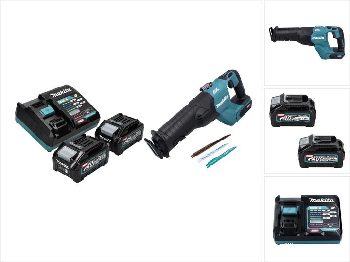 Produktbild Makita JR 001 GM2 Akku Reciprosäge 40 V max. Brushless Säbelsäge XGT + 2x Akku 4,0 Ah + Ladegerät -