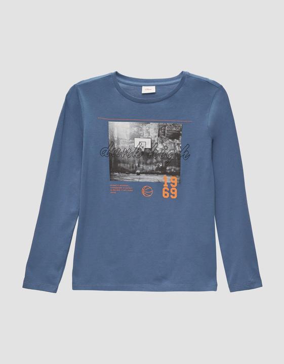 Produktbild s.Oliver T-Shirt Langarmshirt mit Frontprint (L)