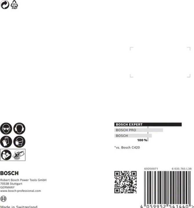 Actual product image Bosch Professional Zubehör Expert C470 Sanding paper with 8 holes for random orbital sander, 125 mm, G 100, 5 pcs. (100)