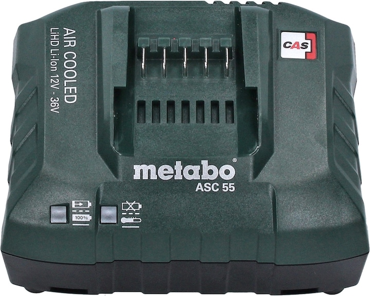 Produktbild Metabo Basis Set 2x Li-Power Akkupack 18 V 4,0 Ah CAS Li-Ion Akku ( 2x 625027000 ) + ASC 55 Ladegerä (18 V)