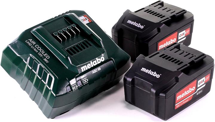 Produktbild Metabo Basis Set 2x Li-Power Akkupack 18 V 4,0 Ah CAS Li-Ion Akku + Ladegerät ASC 55 ( 685050380 ) (18 V)