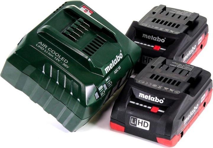 Actual product image Metabo Battery base set 18V with 2x battery LiHD 4,0Ah + charger ASC 55 ( 685163380 ) (18 V)