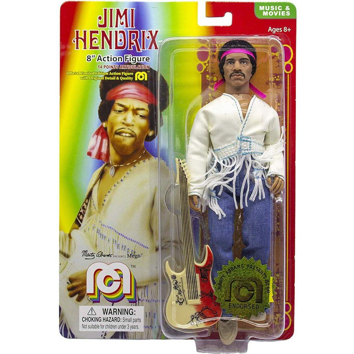 Thumbnail - Mego Jimi Hendrix: Flocked 8 inch Action Figure