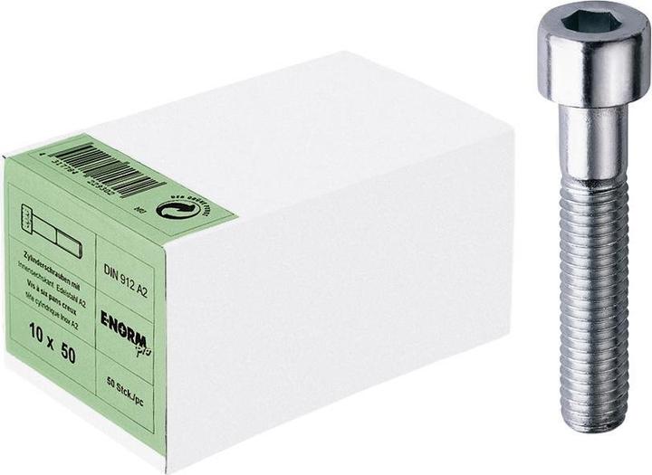 Actual product image E-NORMpro DIN 912 stainless steel A2 M6x20 HP (500 Screws per piece)