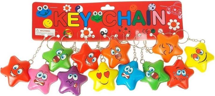 Actual product image Adar MIX Schaumstoff-Stern-Schlüsselanhänger (12 Stück)