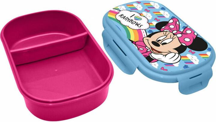 Actual product image Disney Minnie Rainbows sandwich box + cutlery