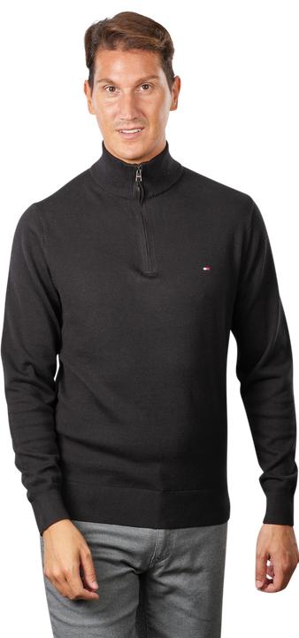 Immagine prodotto Tommy Hilfiger Pima CTN Cashmere Pullover Zip Mock Black (S)