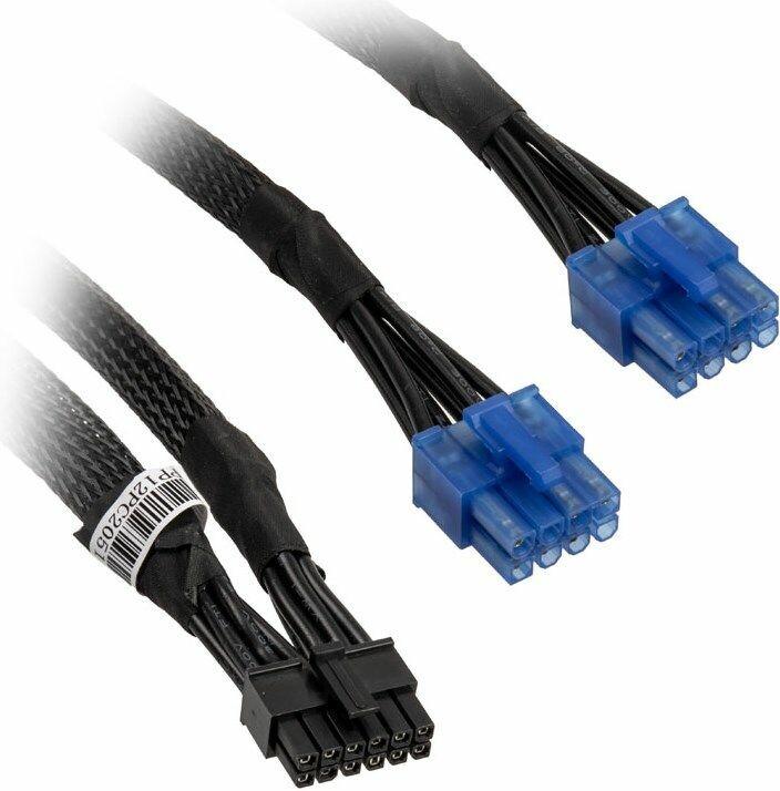 Image du produit Silverstone 2x câble PCIe 8 broches vers PCIe 12 broches GPU pour les alimentations modulaires