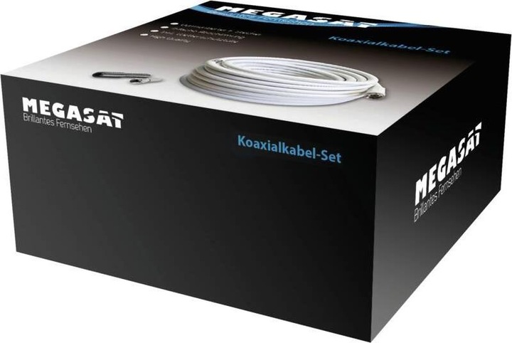 Produktbild Megasat 100148 Koaxialkabel 50 m F Weiss (110 dB, Antennenkabel)
