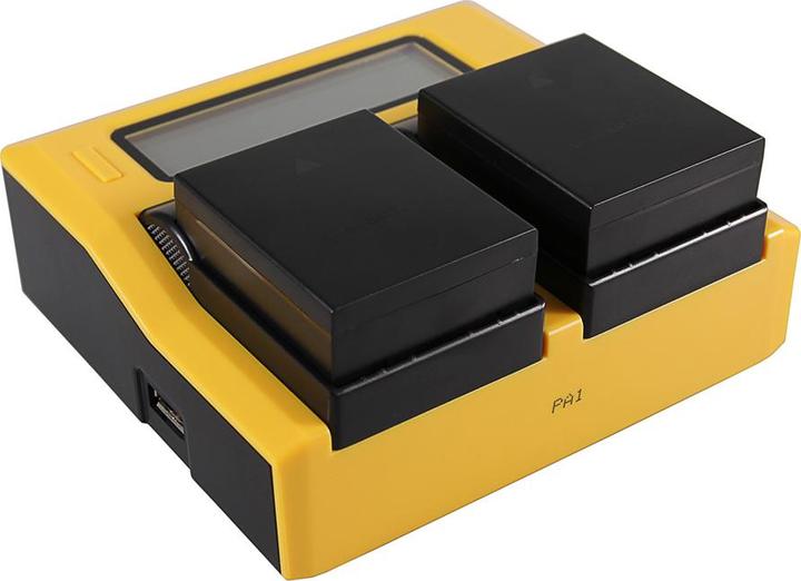 Produktbild Patona Dual LCD USB Ladegerät f. Olympus BLH-1 OM-D EM-1 Mark 2 EM-1 Mark II (Kamera Akku Ladegerät)