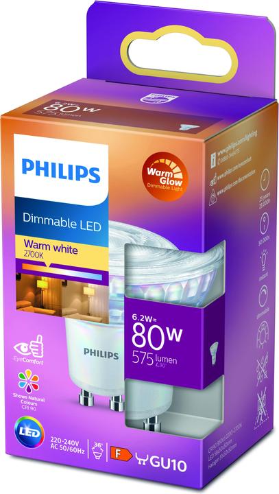 Produktbild Philips Spot (GU10, 6.20 W, 575 lm, 1 x, F)