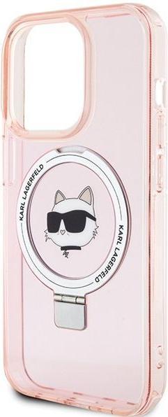 Produktbild Karl Lagerfeld KLHMP15XHMRSCHP iPhone 15 Pro Max 6.7" różowy/pink hardcase Ring Stand Choupette Head (Apple iPhone 15 Pro Max)