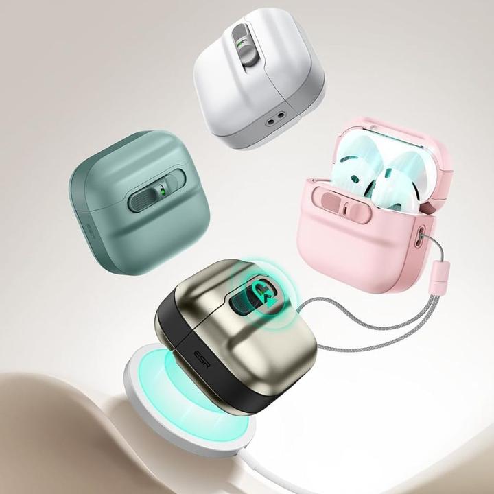 Actual product image ESR Pulse Halolock Magsafe Case for AirPods 4 - Green (Headphone sleeve)