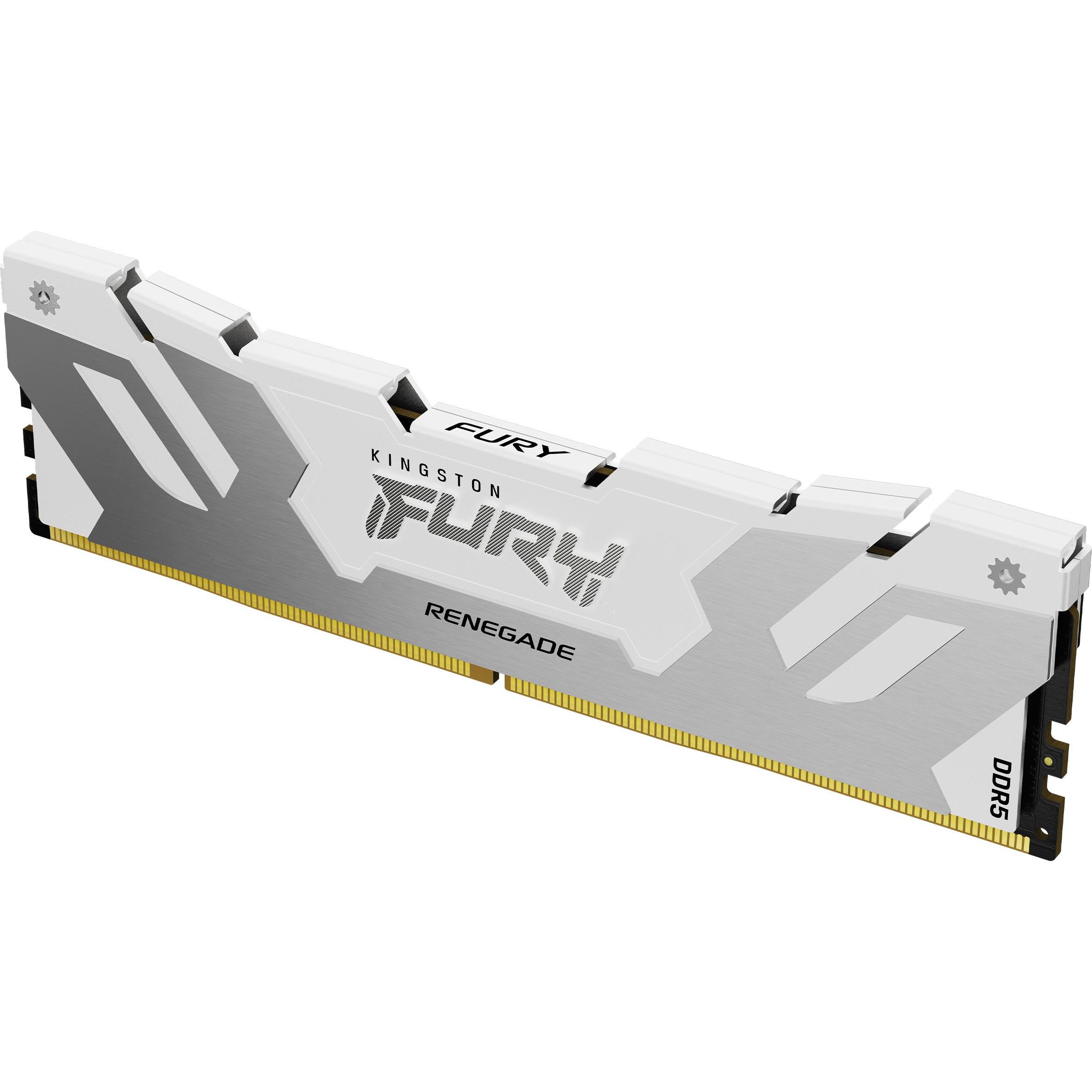 Kingston Bianco 32Gb 6400Mt/S Ddr5 Cl32 Dimm Fury Renegade White Xmp (1 X 32Gb, 6400 Mhz, Ram Ddr5, Dimm), Memoria Ram,