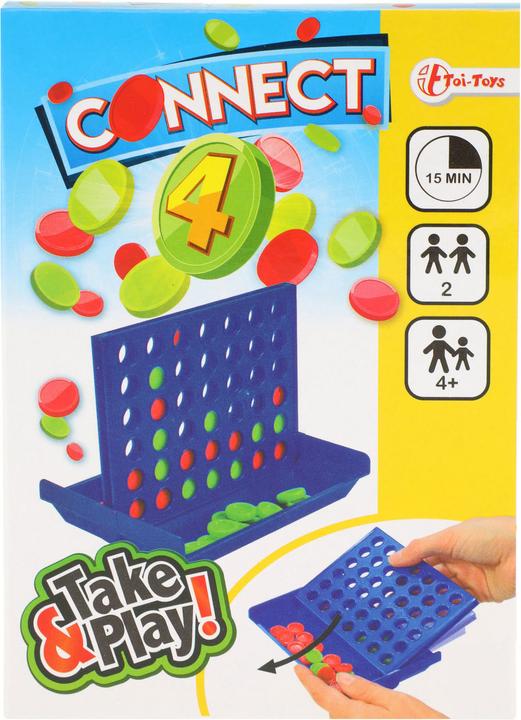 Actual product image Toi-Toys Connect 4 - Travelling game (English, German, French, Italian, Swiss German)