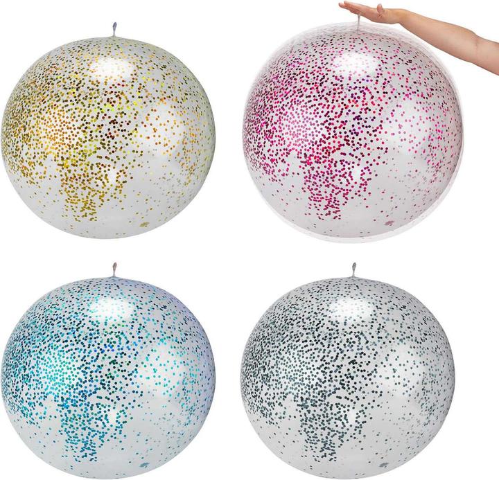 Actual product image Toi-Toys Inflatable glitter balloon, 60cm (1 x)