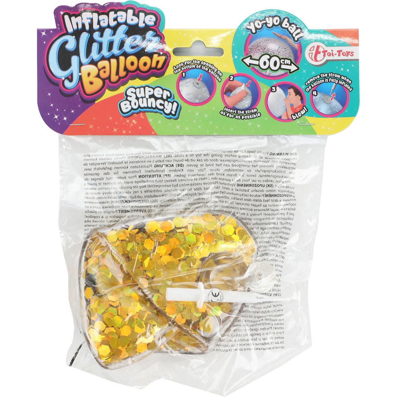 Toi-Toys Aufblasbarer Glitzerballon, 60cm (1 x) (21134892)